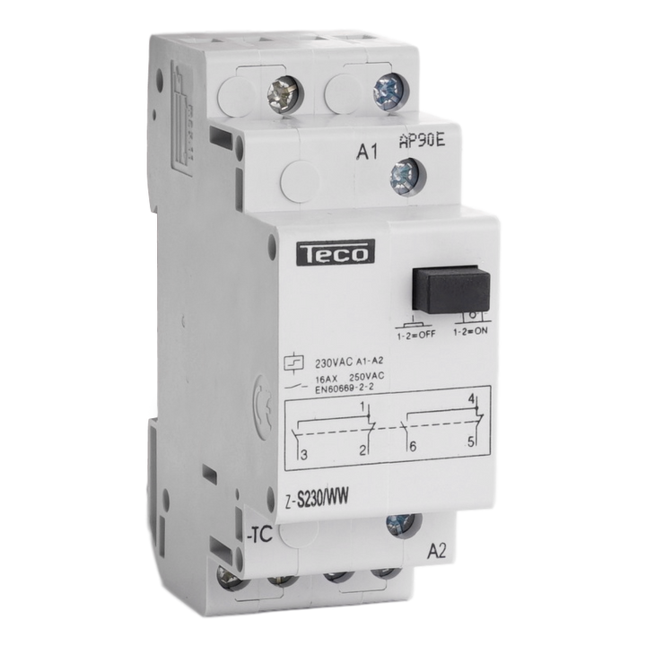 Télérupteur Teco 230VAC 16A 2INV