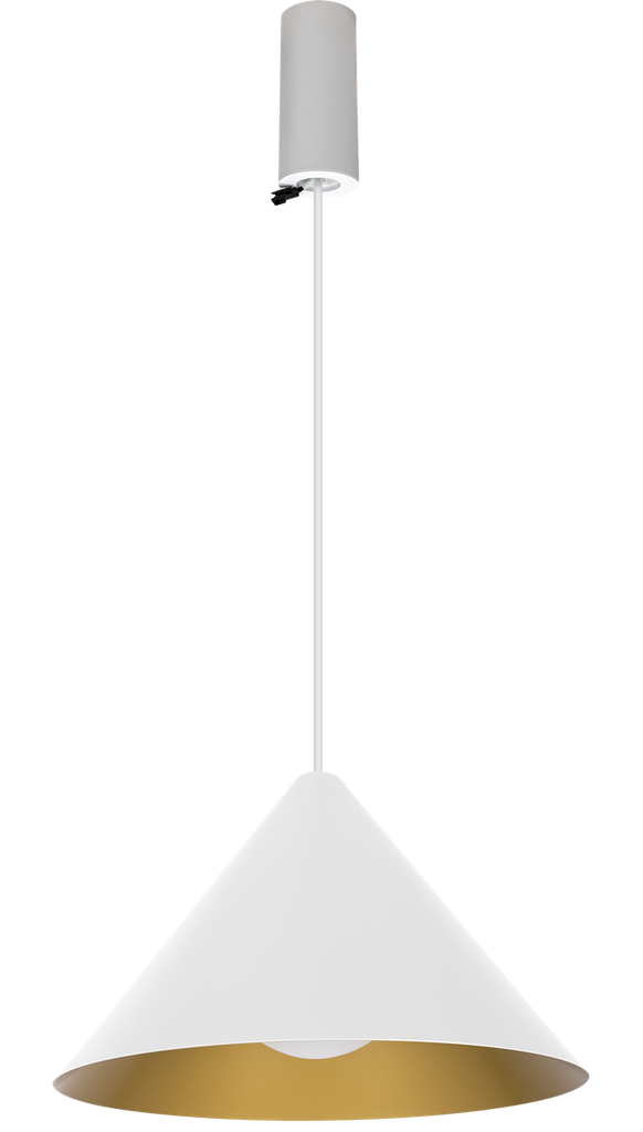 (AS)Pendel cap NAULA 2700K + base  Phase dim Blanc Doré