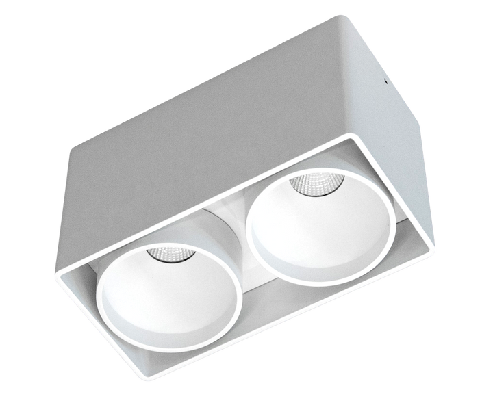 (AS)KUANA  2X9W carré 3000K Blanc