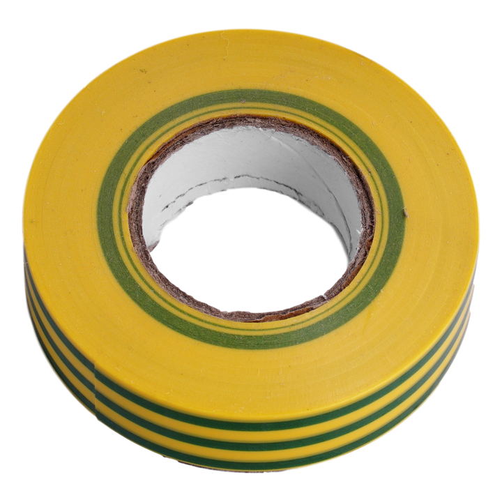 Self-extinguishing insulating tape Teco 19mm x 0.15mm x 25m GREEN-YELLOW