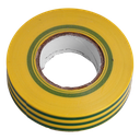 Self-extinguishing insulating tape Teco 19mm x 0.15mm x 25m GREEN-YELLOW