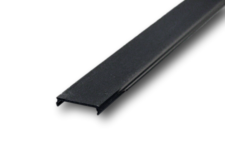 Track 48V zichtbare plastic afdekking L2000mm Zwart