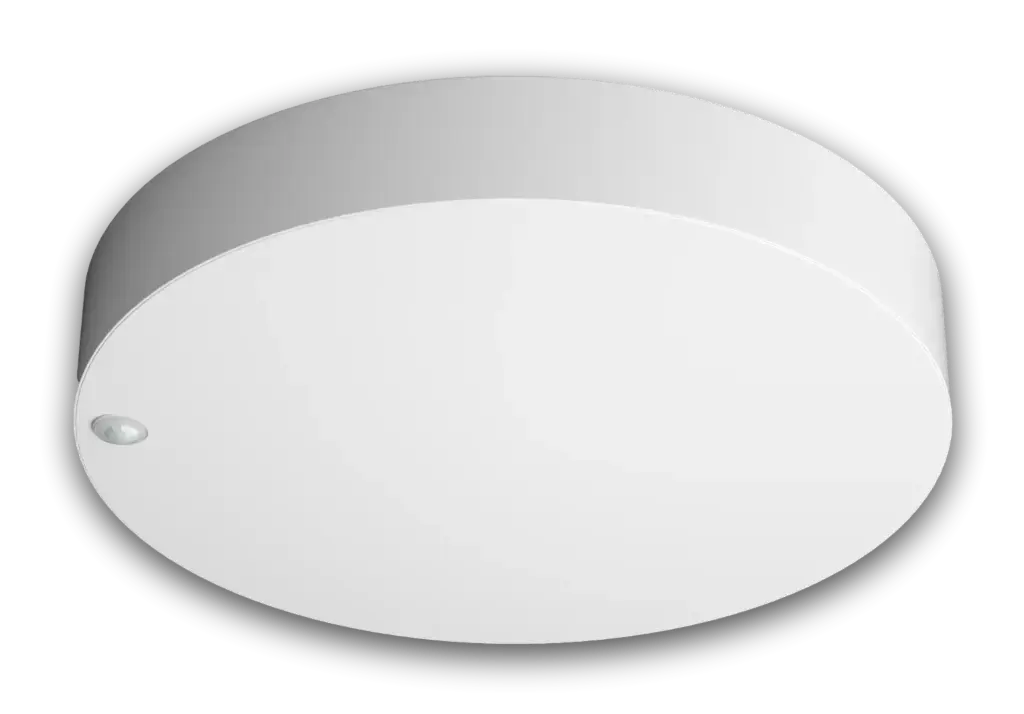 Plafonnier SUNY Diam.280 10/15W CCT + PIR 3000/4000/5700K IP44 Blanc