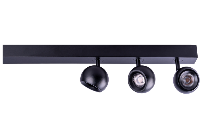 (AS)Rechthoek. Basis 560x50x40 + NAULA SPOT Zw. 3x9W Dim