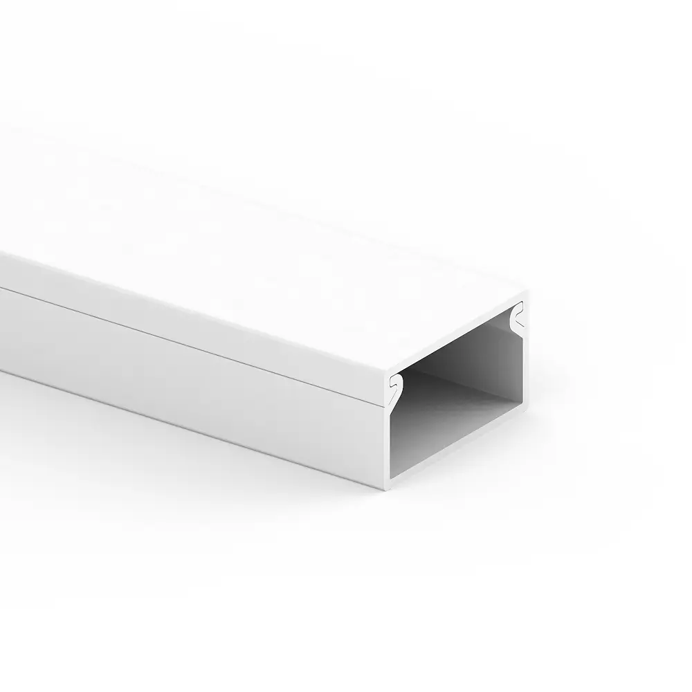10x20- Goulotte murale blanche avec adhesif (RAL9010)