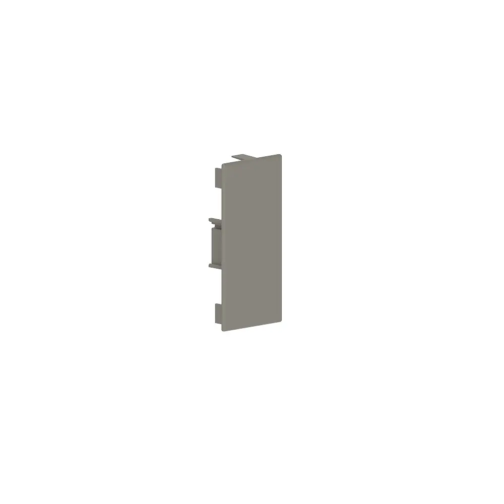 60x130- Embout pour goulotte murale grise (RAL 7030) 