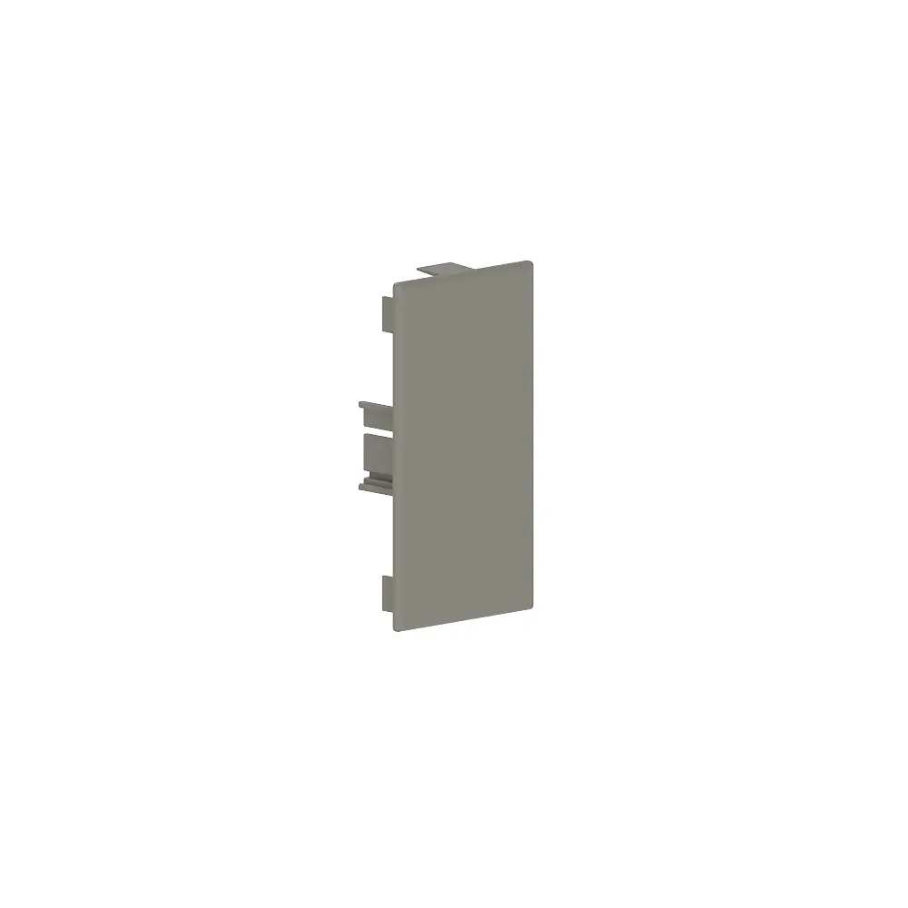 80x150- Embout pour goulotte murale grise (RAL 7030) 