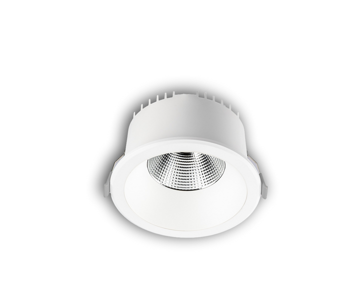 LED EXO Downlight 9-12W D140mm 3K-4K IP54 Wit + Matte Reflector (geïntegreerde driver)