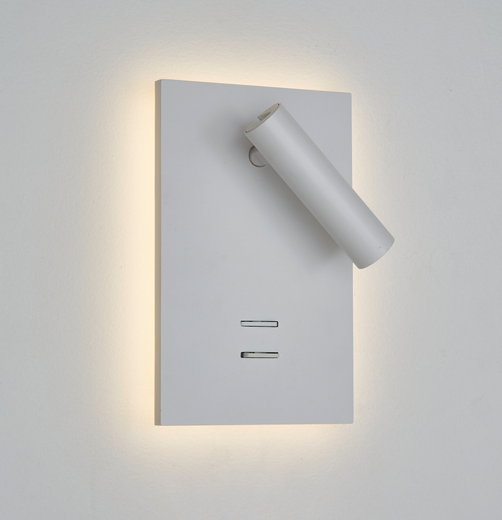 TIBET-4 wall-mounted adjustable spotlight on base 5W 2700K 34° + Halo 5W 2700/3000/4000K (driver included) white