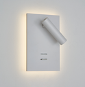 TIBET-4 wall-mounted adjustable spotlight on base 5W 2700K 34° + Halo 5W 2700/3000/4000K (driver included) white