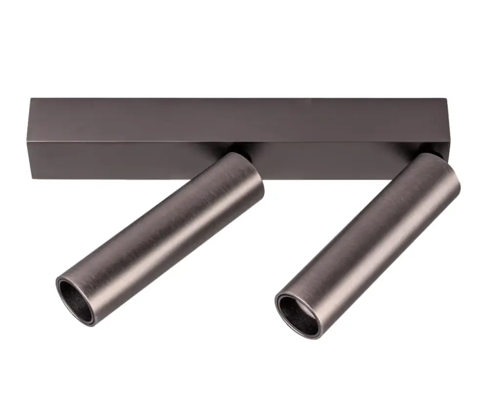 Spot TIBET-2 plafond orientable sur base 2x7W 2700K 38° (driver phase dim) "Gun black"
