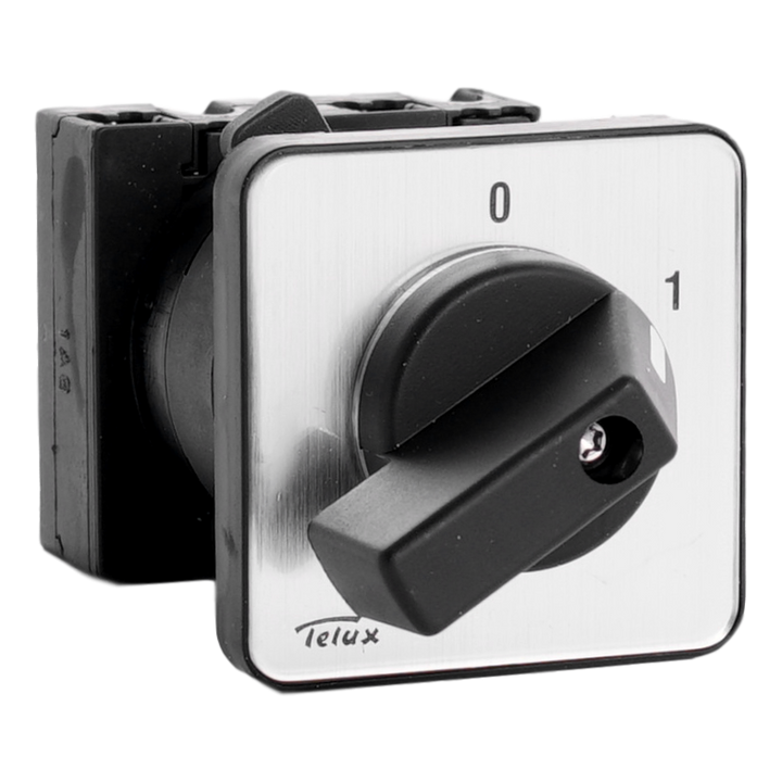 On-Off switch 2-pole Instrument knob black