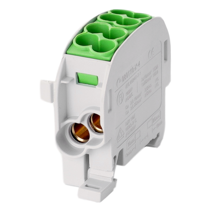 Aftakklem HLAK25 C 1p 2x25, 2x16mm² Cu PE groen
