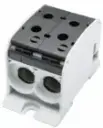 Bornier de racc. RKA 1p double 95mm² Cu+Al noir