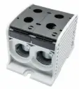 Aansluitklem RKA 1p dubbel 300mm² Cu+Al zwart