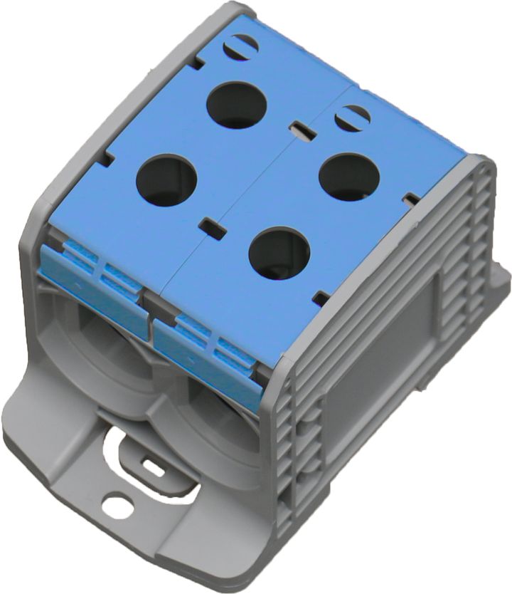Bornier de racc. RKA 1p double 185mm² Cu+Al bleu