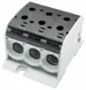 Bornier de racc. RKA 1p triple 95mm² Cu+Al noir