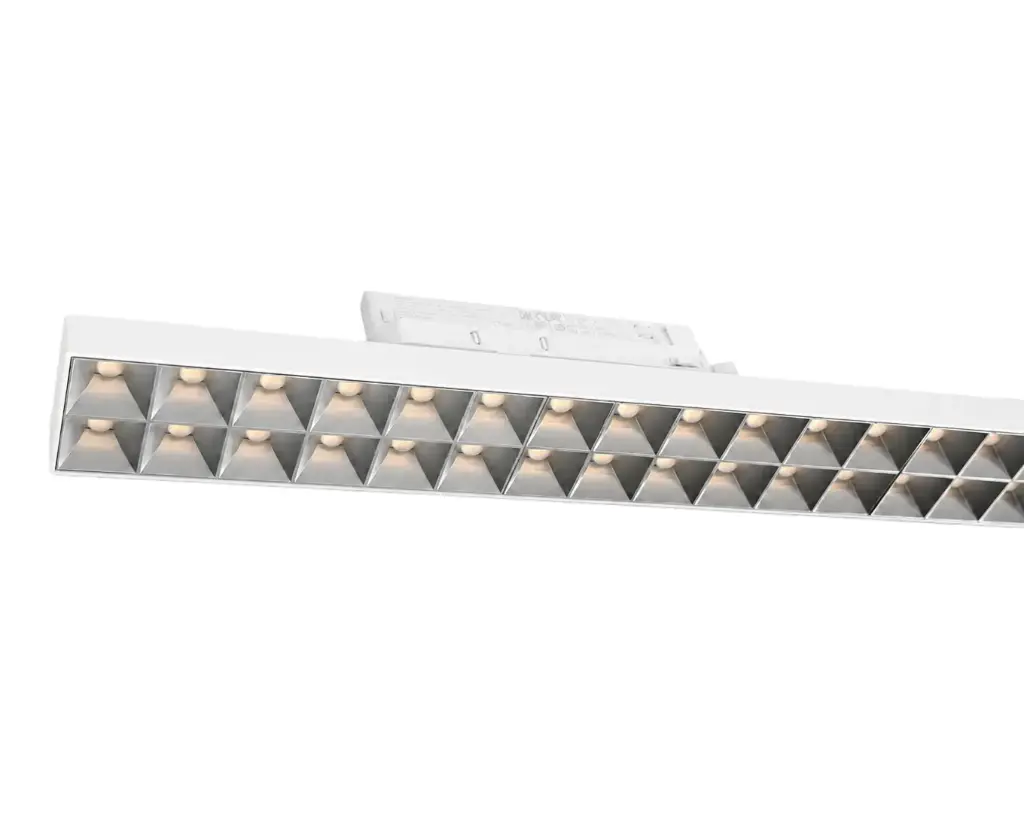 (AS)ALVEA LED-Tracklight 3P TECO 40W 3000/3500/4000K 60° Ra 90 Wit+Gr.Alu Mat 