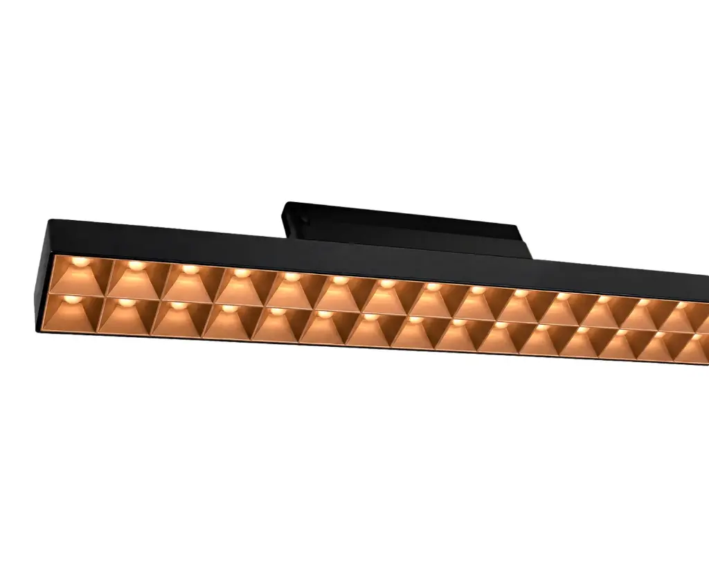 (AS)ALVEA LED-Tracklight 3P TECO 40W 3000/3500/4000K 60° Ra 90 Zwart+Gr.Brons Mat 