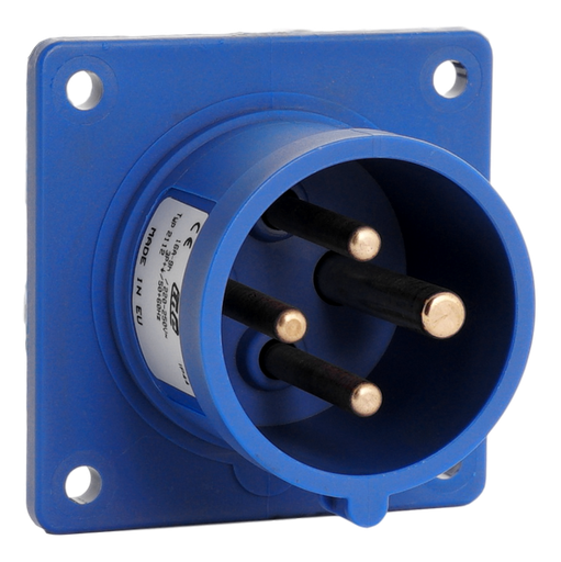 [/02112] IDE CEE 16A 4p 230VAC IP44 socle de racc. enc. droit