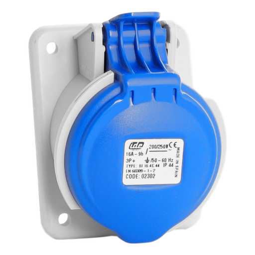 [/02302] IDE CEE 16A 4p 230VAC IP44 prise encastrée inclinée