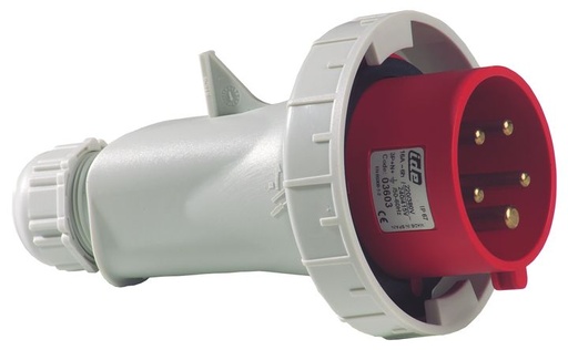 [/02655] IDE CEE 125A 3P+T 230VAC IP67 fiche mobile mâle