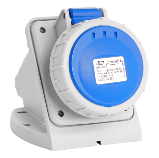 [/02821] IDE CEE base murale IP67 16A 2P+T 230VAC