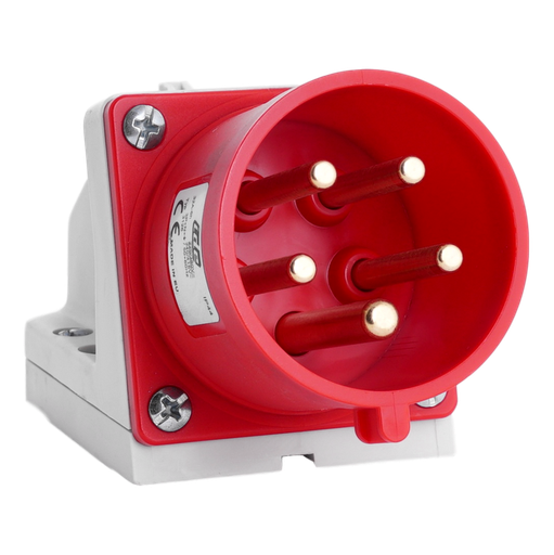[/03126] IDE CEE 32A 3p+N+T     400VAC IP44 mannelijke wandsokkel