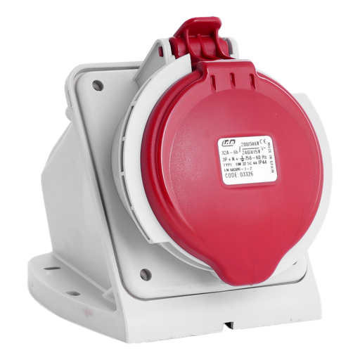 [/03326] IDE CEE 32A 5p 400VAC IP44 stopcontact opbouw