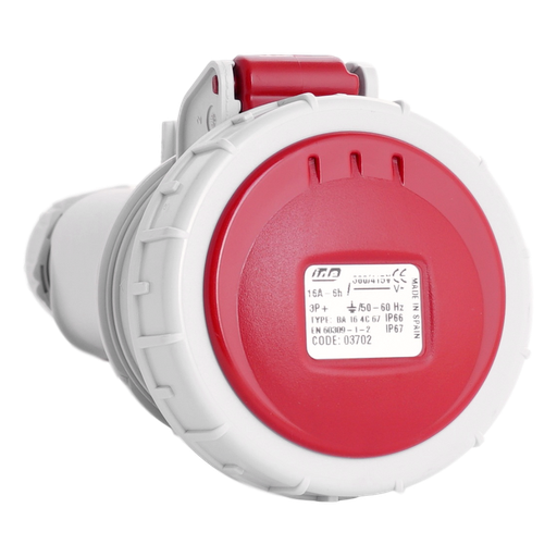 [/03702] IDE CEE 16A 4p 400VAC IP67 koppelstekker
