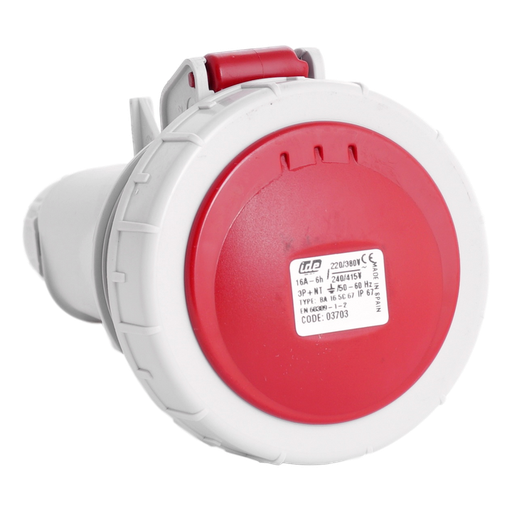 [/03703] IDE CEE 16A 5p 400VAC IP67 koppelstekker