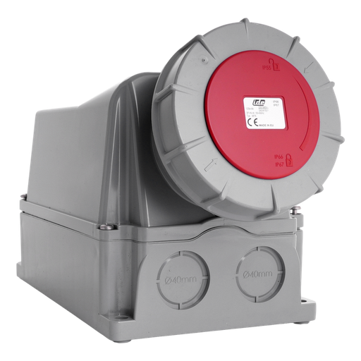 [/03876] IDE CEE 125A 5p 400VAC IP67 stopcontact opbouw