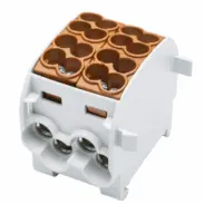 [/080120-3-4] Borne de dériv. HLAK25 C 1p 4x25, 4x16mm² Cu L brune
