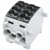 [/080120-4-3] Borne de dériv. HLAK25 C 1p 4x25, 4x16mm² Cu+Al L noire