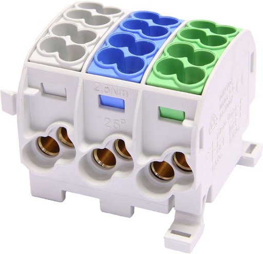 [/080130-1-4] Aftakklem HLAK25 C 3p 2x25, 2x16mm² Cu LNPE