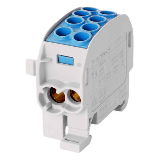 [/080210-1-4] Aftakklem HLAK35 C 1p 2x35, 2x25mm² Cu N blauw