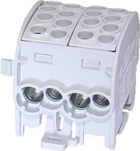 [/080220-0-3] Aftakklem HLAK35 C 1p 4x35, 4x25mm² Cu+Al L grijs