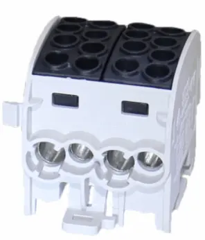 [/080220-4-4] Bornier de dériv. HLAK35 C 1p 4x35, 4x25mm² Cu L noir