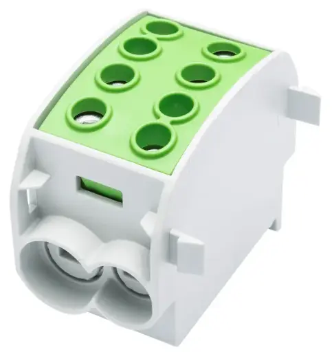 [/080310-2-3] Borne de dériv. HLAK70 C 1p 2x70, 2x50mm² Cu+Al PE vert
