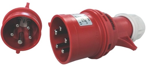 [/08502] Fase-omkeerstekker IP44 16A 5P 200/415V 6H