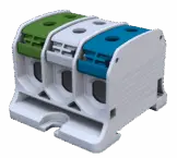 [/087330-2-3] Aansluitklem RKA 3p 50mm² Cu+Al groen/grijs/blauw