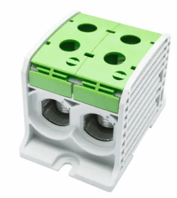 [/087820-2-3] Bornier de racc. RKA 1p double 185mm² Cu+Al vert