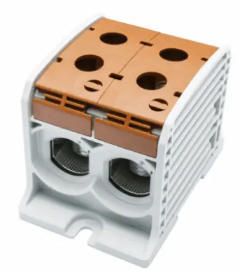 [/087820-3-3] Bornier de racc. RKA 1p double 185mm² Cu+Al brun