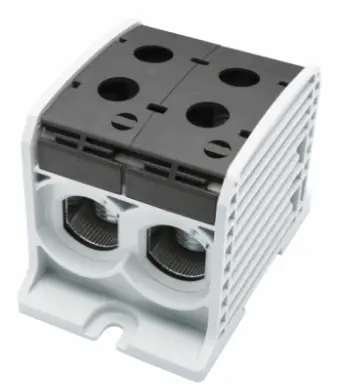 [/087820-4-3] Bornier de racc. RKA 1p double 185mm² Cu+Al noir
