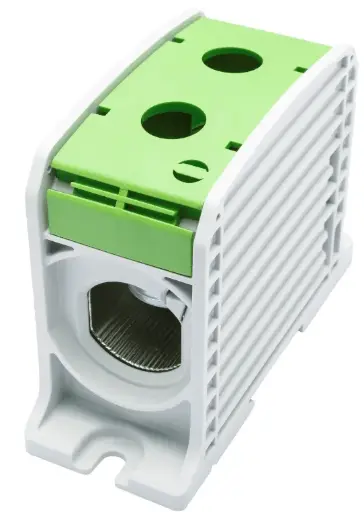 [/087910-2-3] Borne de racc. RKA 1p 300mm² Cu+Al verte