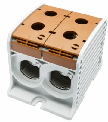 [/087920-3-3] Bornier de racc. RKA 1p double 300mm² Cu+Al brun