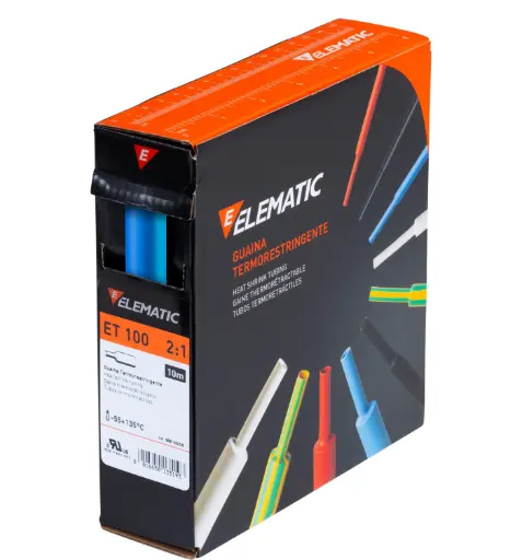 [/12253095BL] Krimpkous ET100 blauw - Pikobox 10m - Ratio 2:1 - 9,5mm