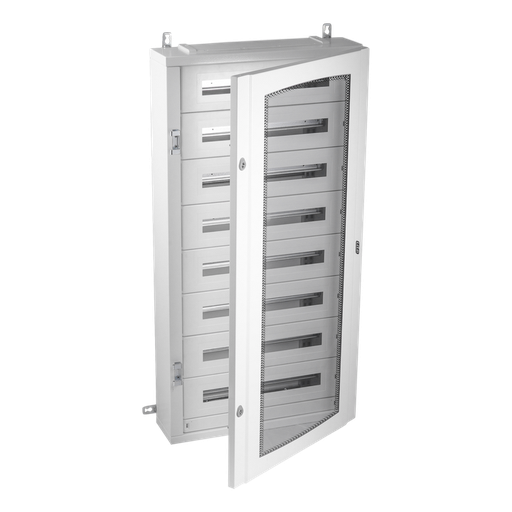 [/40AS192PT150BW] Coffret métal. IP40 192 mod. (150mm) Porte transp. + KITTT