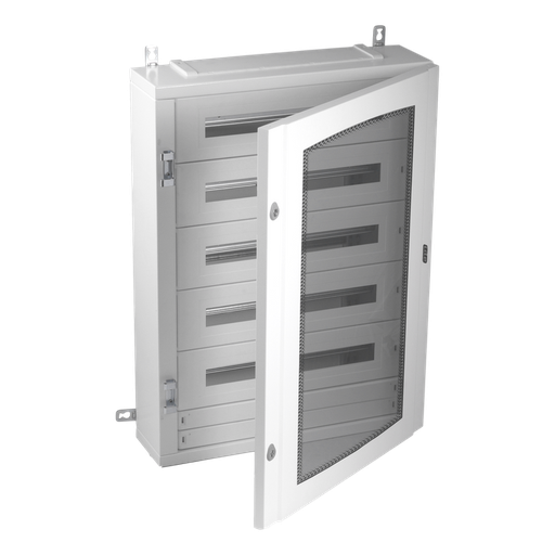 [/40AS96PT150BW] Metalen kast IP40 96 mod. (150mm) Doorz. deur + KITTT