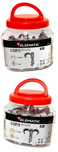 [/569487] Enkele buisklem (S-CLIP) 25-28mm - 100 st. Blik